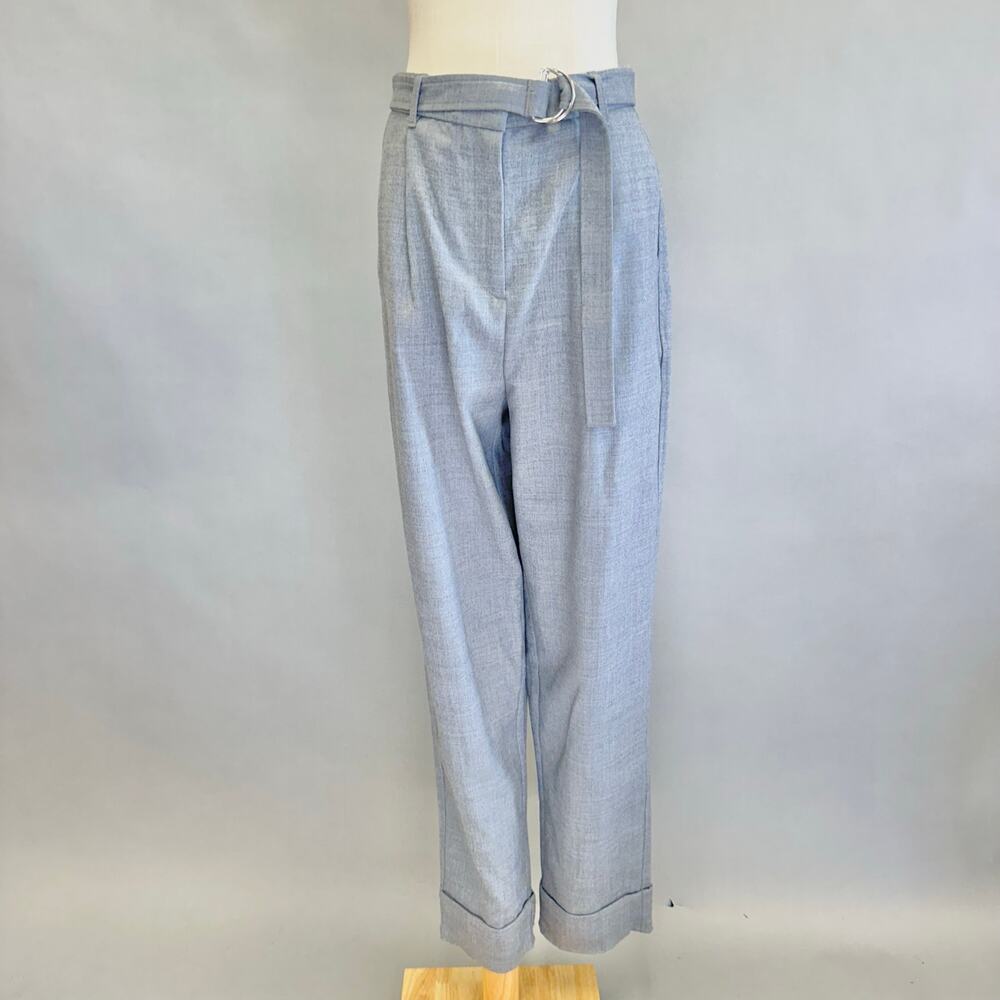 J Crew gray wool‎ high rise cuffed trouser Size
